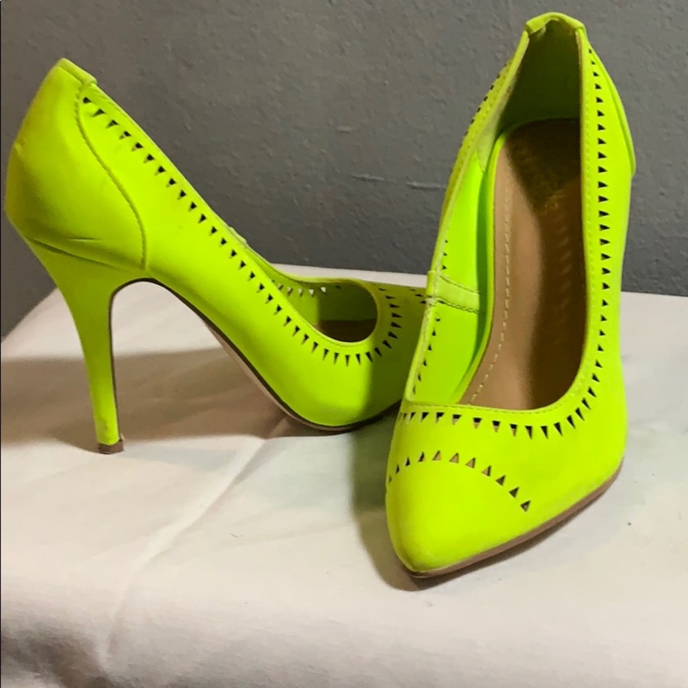 Charlotte Russe neon green heels